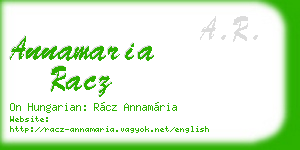 annamaria racz business card
