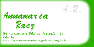 annamaria racz business card